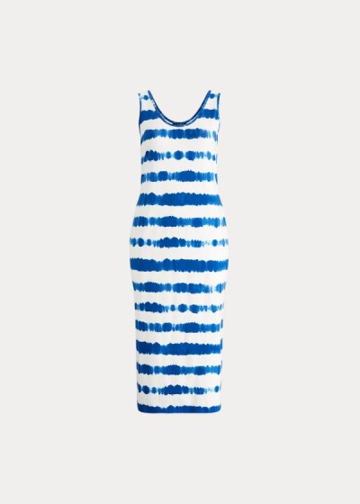 Dámské Maxi Šaty Ralph Lauren Striped Cotton - 02851-DKHQ